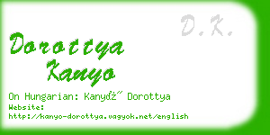 dorottya kanyo business card